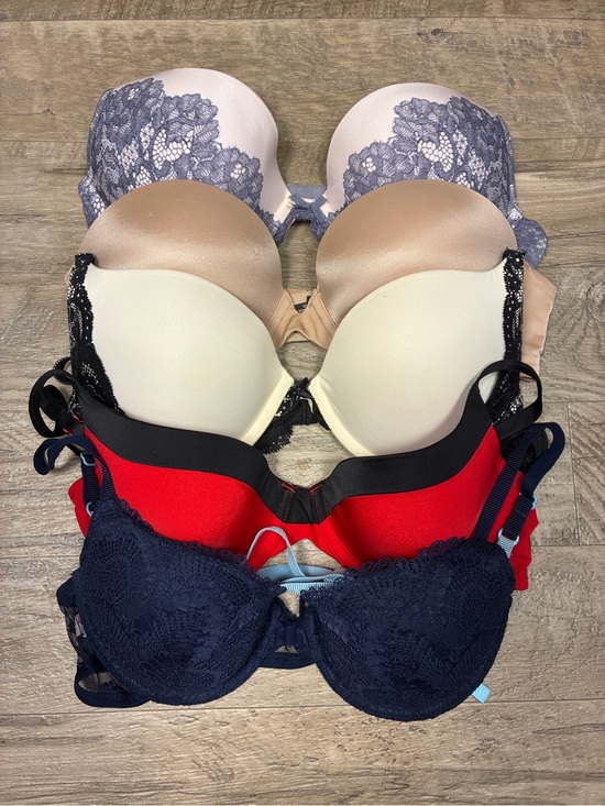 Victoria's Secret Other - Victoria Secret Bundle 5 Bras Lined Demi Strapless Push Up Lace Satin